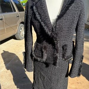 Elegant Black Tweed Women's set